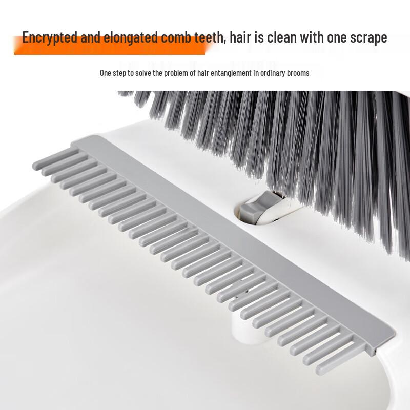 Brangdy Foldable Soft Bristle Broom and Dustpan Set
