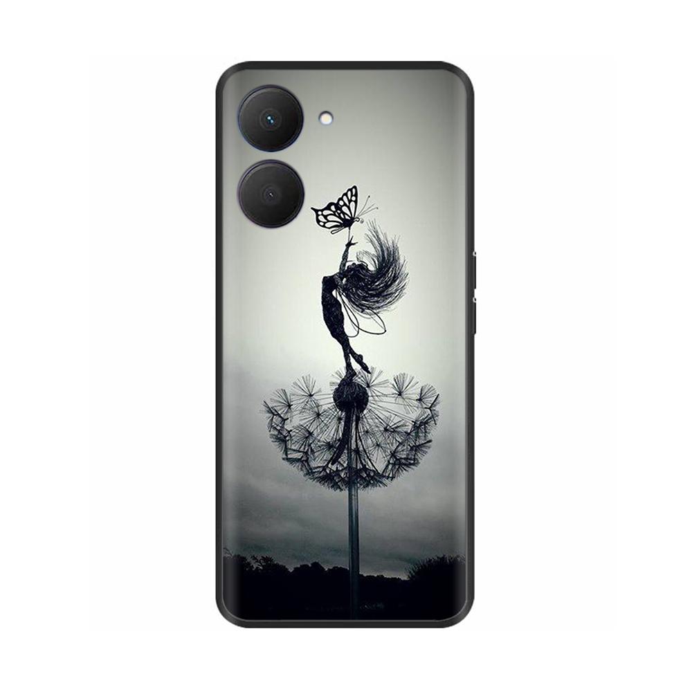 Soft Phone Cover For Realme 10 4G Case 6.4'' Black Silicone Marble Space Fundas for Realme 10 4G TPU Cases Realme10 2022 Bumpers
