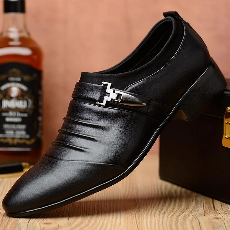 Fashion Cotton Leather Shoes Men Formal Dress Shoes Luxury Business Oxford Male Office Wedding Dress Shoes for Men Winter New 2024