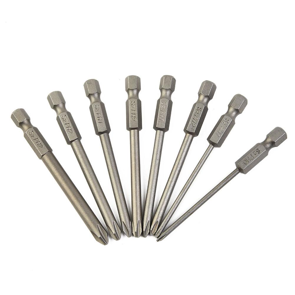 1/4 Inch Hex Shank Screwdriver Bit 75mm 8pcs Cross Head High Quality