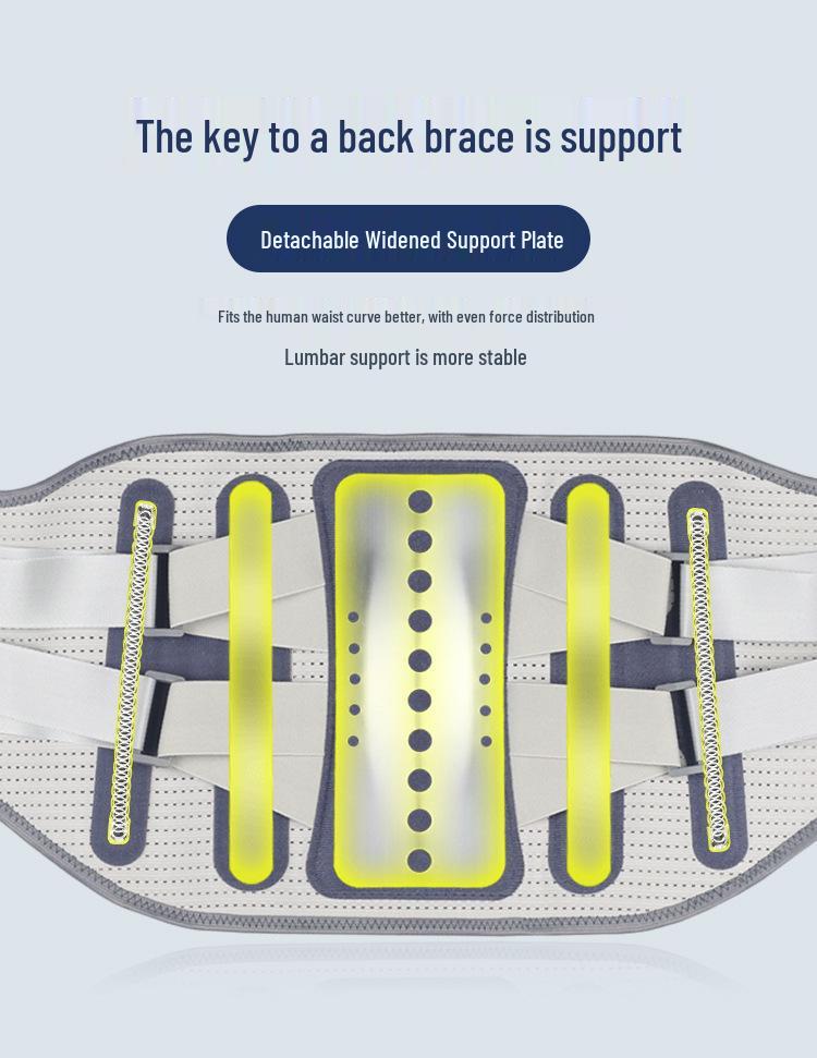 Internationaler verstellbarer Lendenwirbelstützgürtel mit abnehmbaren Stahlplatten für alle Jahreszeiten - Für mittlere und ältere Menschen