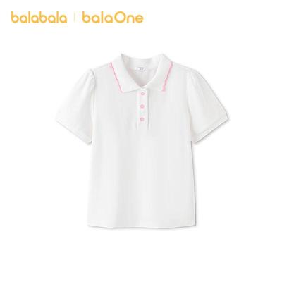 Balabala Girls' Short-Sleeve Polo T-shirt