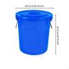 Large Round Trash Can with Lid, Suitable for Outdoor, Kitchen, and Commercial Use Blue 50K