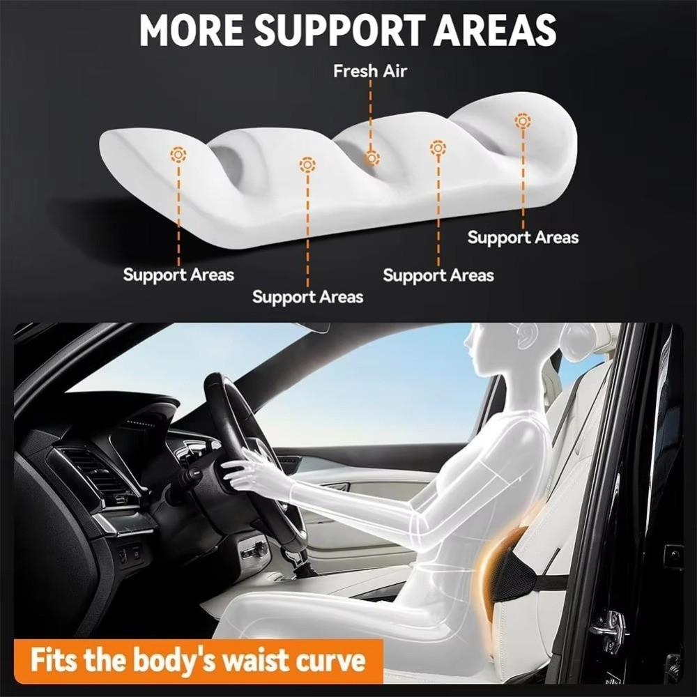 Breathable Mesh Lumbar Support Cushion Memory Foam Back Support Pillow For Home Seat