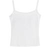 Xin Bang Bang White Lace Trim Padded Camisole: Women's Summer Vest with Beautiful Back Design