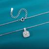 6.5mm Cushion Halo Round Cut Moissanite Pendant Necklace S925 Sterling Silver For Women