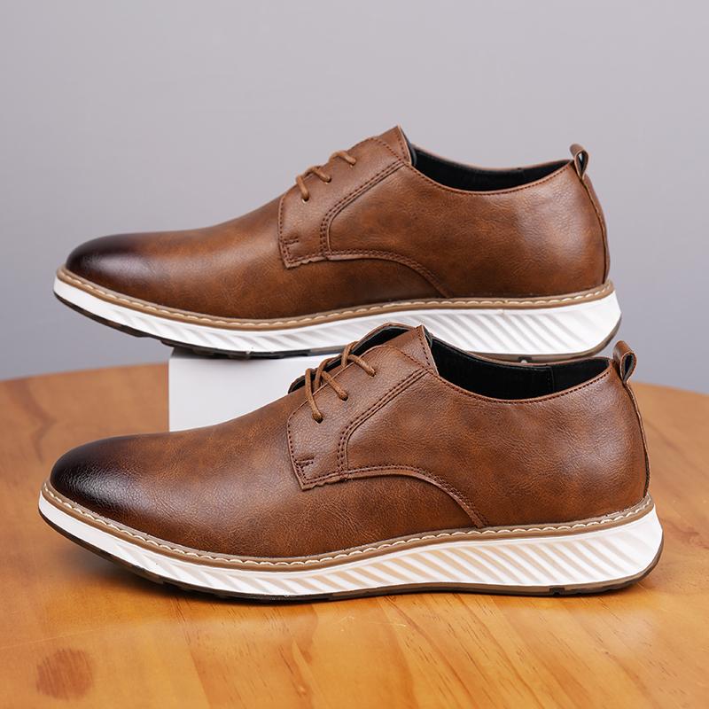 

Деловые туфли Мужские Карьерные Формальные Кожаные Туфли Классические Коричневые Рабочие Офисные Туфли Мужской Бренд Большого Размера Итальянские Оксфорды Туфли 39