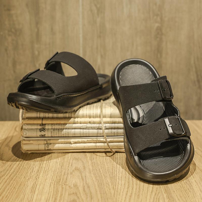 

Sandals men s 2025 foreign trade summer wear light one-word cool slippers men s casual size stepping on shit beach shoes 46