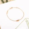 Exquisite Gold-Plated Copper Bracelet with Diamond-Studded Three-Leaf Clover Design