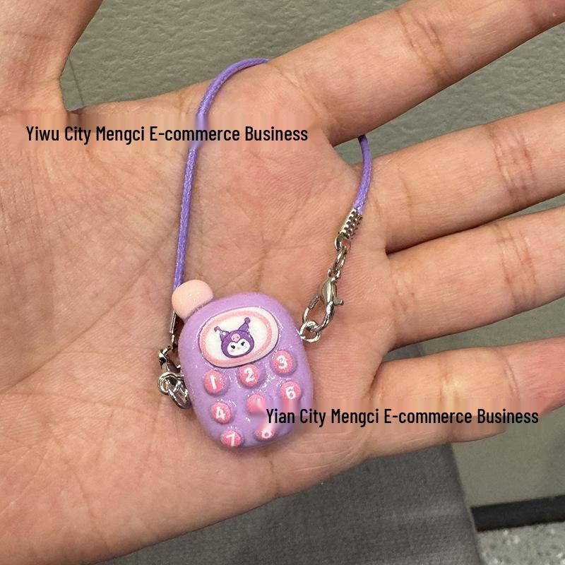 Miniature Bright Color Phone Model for OB11 Doll with Pendant Accessories