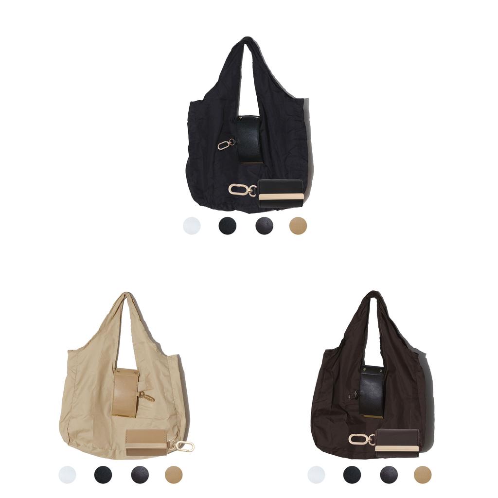Tote Bag Ladies Foldable Reusable Polyester Shoulder Carrying Bag For Daily Use
