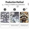 Pearl Painting Diy Sticky Diamond Creative Cute Raccoon Animal Portrait Diamond Painting Kit Living Room Hanging Painting
