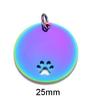 Customized Mirror Polished Hollow Paw Heart Tags Stainless Steel Pendants For DIY Personalized ID/Name/Logo/Text Jewelry