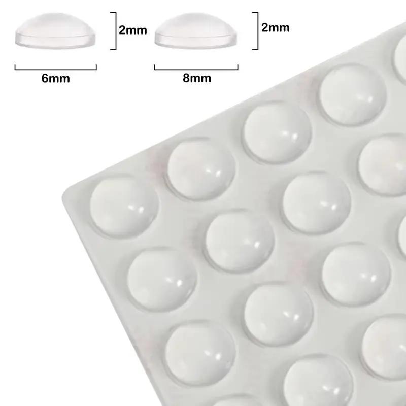 Silicone Self-Adhesive Clear Round Bumper Pads, Cabinet Door Sound Dampening Buffers, Furniture Silent Rubber Stoppers