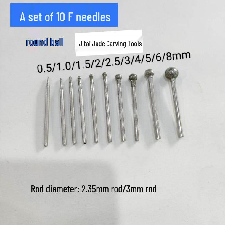 Diamond Jade Carving Tool Set: Polishing & Grinding Needles for Stone