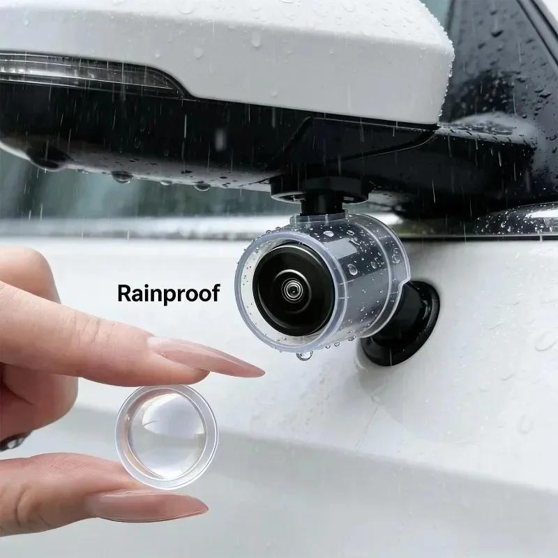 Car Camera Lens Transparent Protector Cover Universal Front Bumper Camera 360° All-Round Lens Guard PC Lens Protector Cover Kit