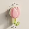 Strong Suction Cup Hooks Flower Design  No Drill Adhesive for Bathroom Kitchen Organization Towel Rack