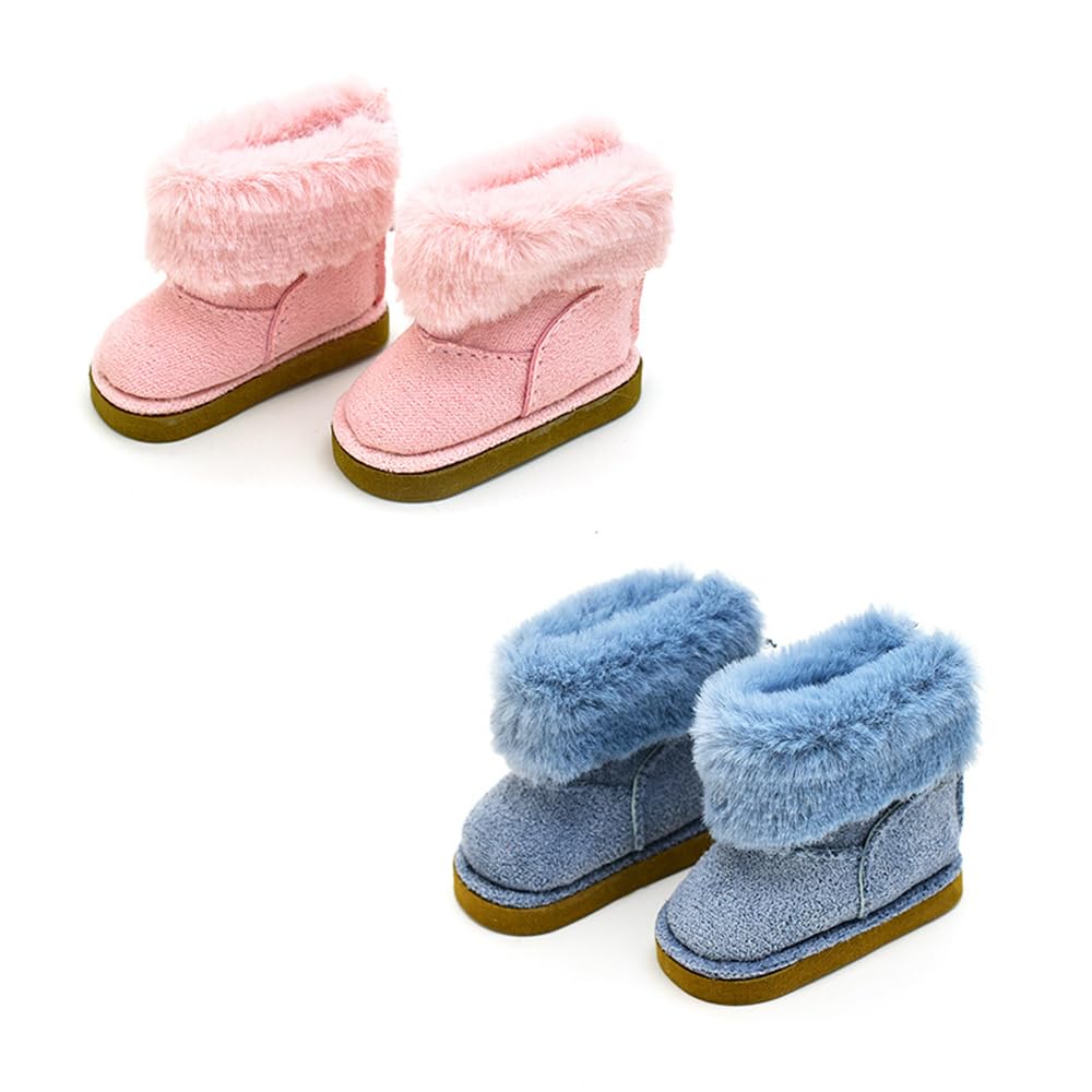 niannyyhouse 20cm Plush Snow Boots 1/6 BJD 30cm Jointed Doll Shoes Approximately 5.2cm Long Dress-Up Accessories (a-4)