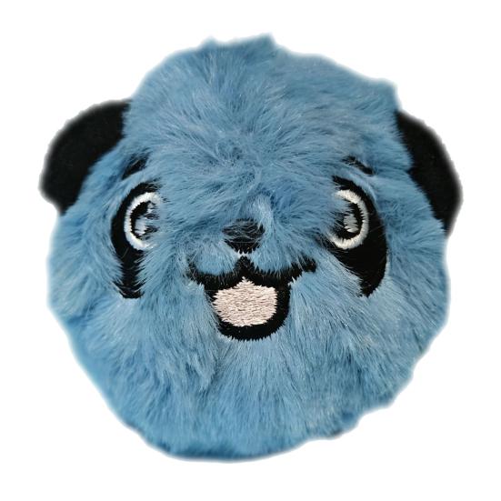 Squeaky Ball Dog Toy Plush Bouncy Rubber Ball Dog Chew Toy Interactive синий