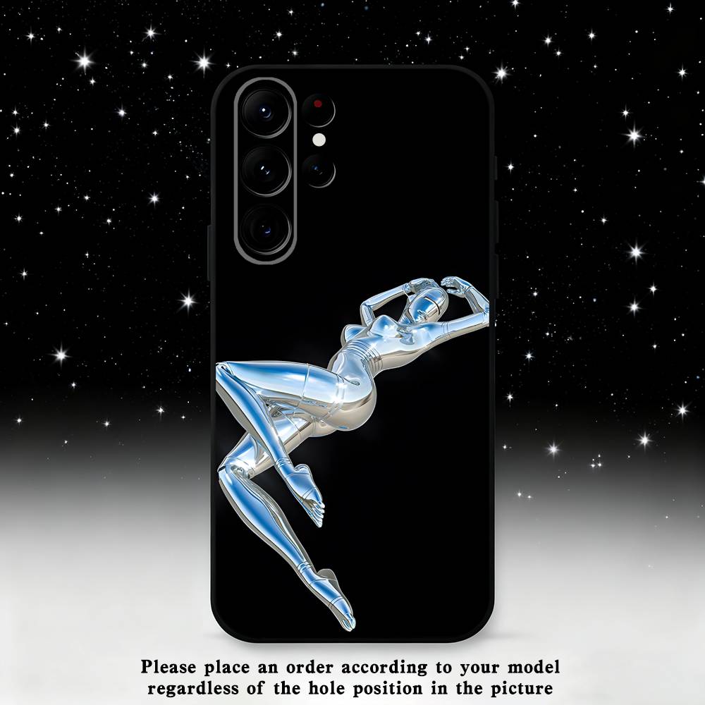Art Hajime S-Sorayamas Phone Case For Samsung S25,S24 Ultra,S20,S30 plus,S22 plus,S23,S30 Ultra 5G Silicone Black Shell