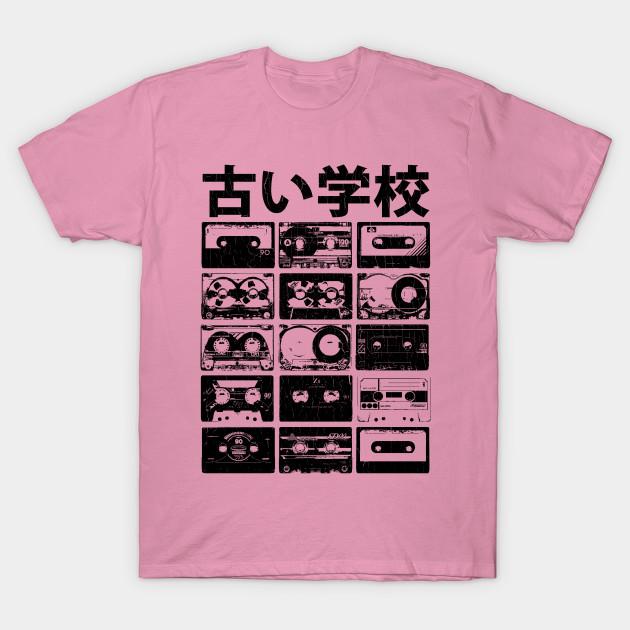 T Shirt Women Old School Cassettes Vintage Distressed Look Harajuku Print Kawaii Tshirt Summer Short Sleeve Female T-Shirt Top Tee