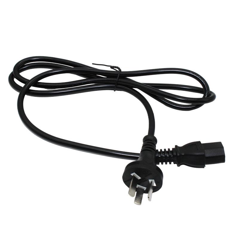 3-Pin Figure-8 National Standard Power Cord, 0.75mm² Pure Copper, 1.5m Length, Straight Plug.