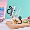 Cute Creative Glass Cat Tail Handle Heat Resistant Handy Cup Mug Glass Cup Breakfast Mug