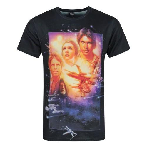Star Wars Men's Black A New Hope Sublimation T-Shirt 2XL