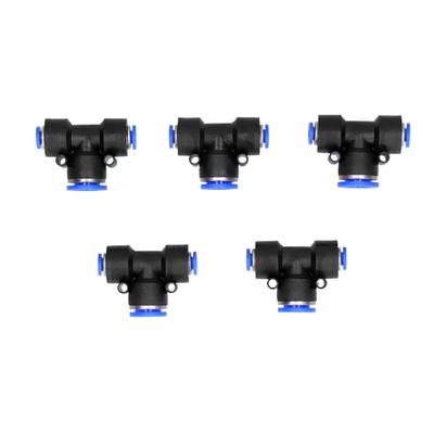 10 Pezzi Connettori Pneumatici Plastica Tubo Aria T Tubo Push to Connect Tee Raccordo PEG6?12?6