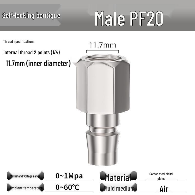 C-type Self-locking Pneumatic Quick Connector - Air Hose & Air Gun Male/Female Quick Connect Plug Accessories