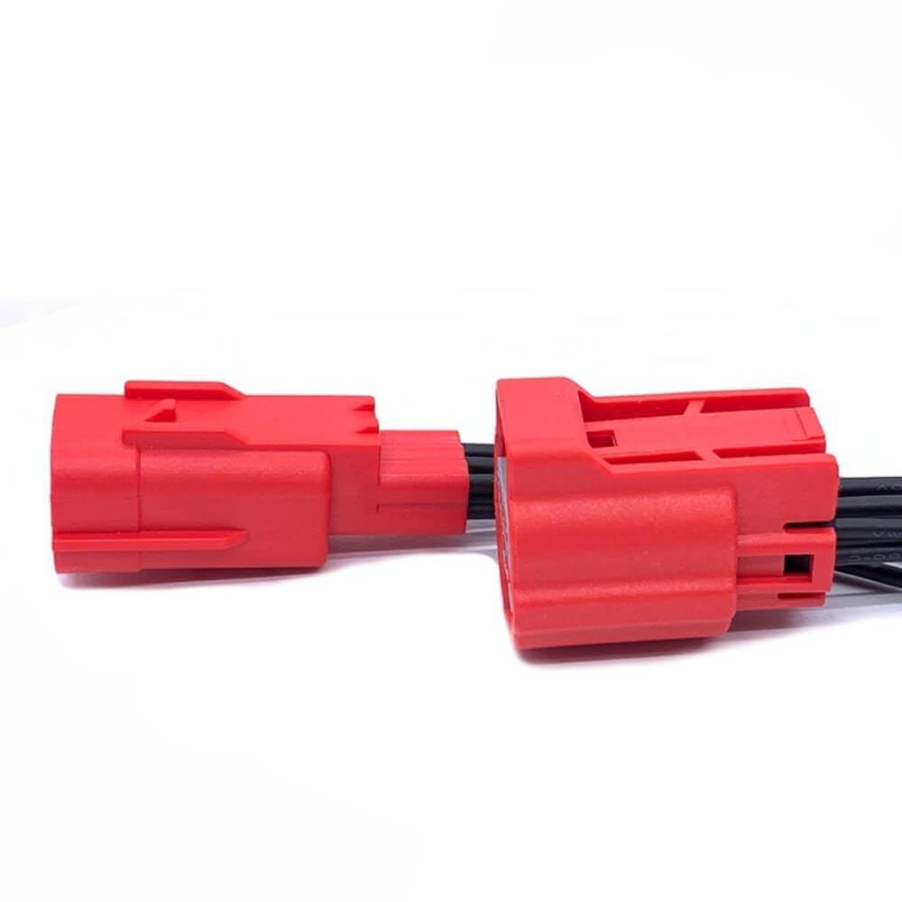 Generic Waterproof Motorcycle OBD2 Diagnostic Connector Set - 6 Pin Male Plug and Female Socket with Cable for Honda Yamaha