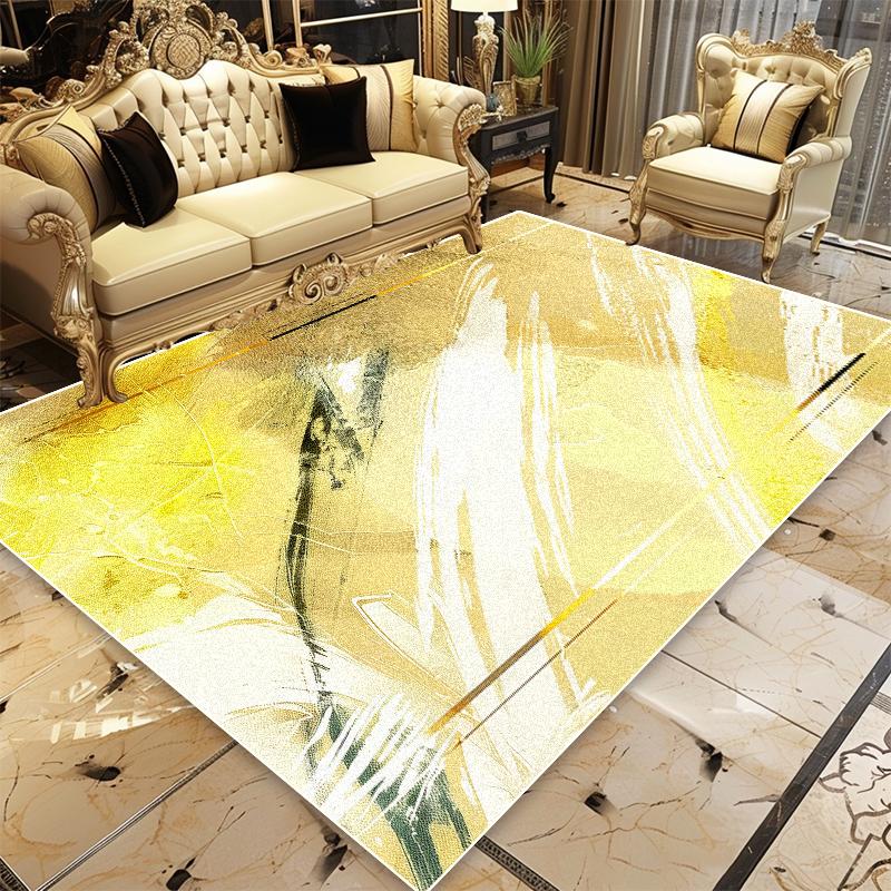 

Европейская роскошь Золотой мягкий ковер Украшение гостиной Гардеробная Ковры большой площади Моющийся Нескользящий Балкон Спальня Напольный коврик 60*90cm
