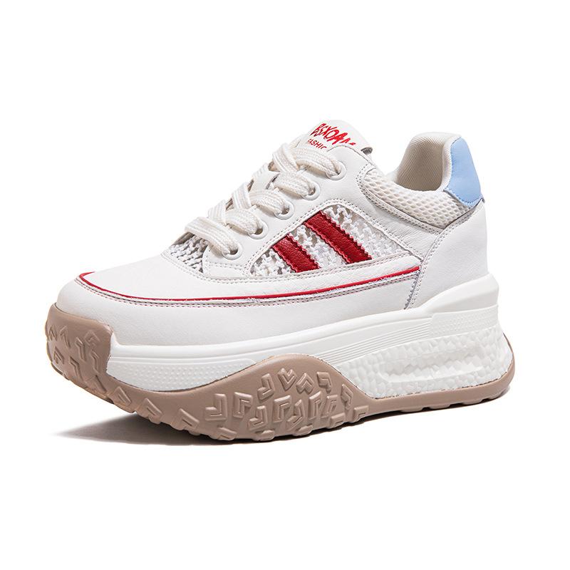 Thick-soled dad shoes for women 2026 super hot new summer breathable thin mesh shoes increase 9CM Forrest Gump women