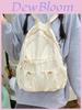Nylon Backpack For Women With Drawstring Closure And Pouch For Casual Travel