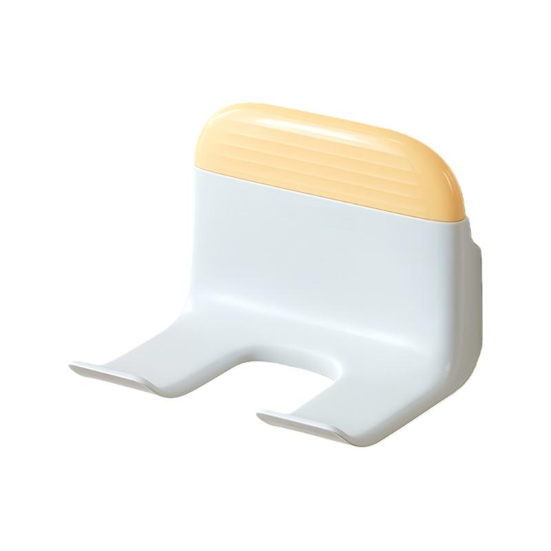 

Hair Dryer Holder With Storage Organizers Adhesive Installation For Bathroom Space Saving синій