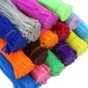 100Pcs Colorful Chenille Stem Twisted Rod Wool Root Fluffy Bar Iron Wire DIY Handcraft Twisting Decorations Pipe Cleaners Plush