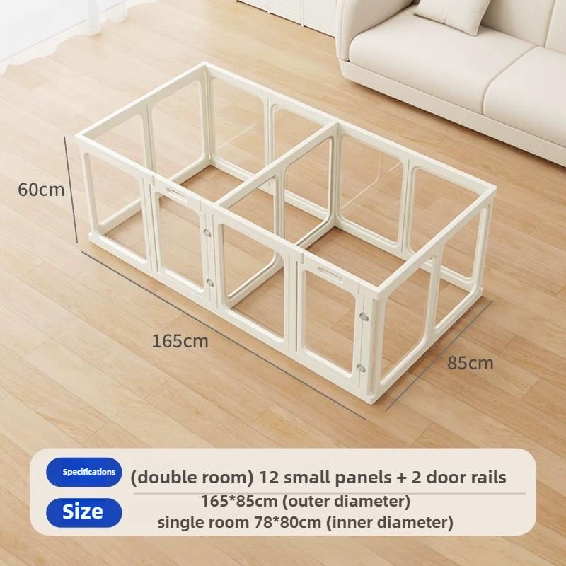 Acrylic Dog Fence Kennel Pet Indoor Isolation Dog Fence Safety Protection Anti-Jailbreak Large Dog Cage Pet House Products