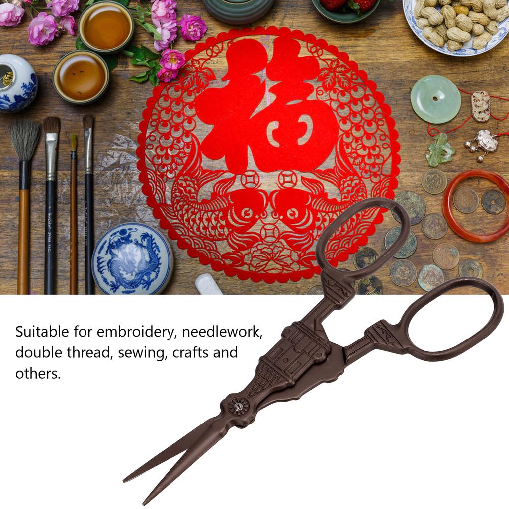Vintage Scissors Stainless Steel Corrosion Resistant Sharper Blades Effort Saving Multifunction   Craft Scissors