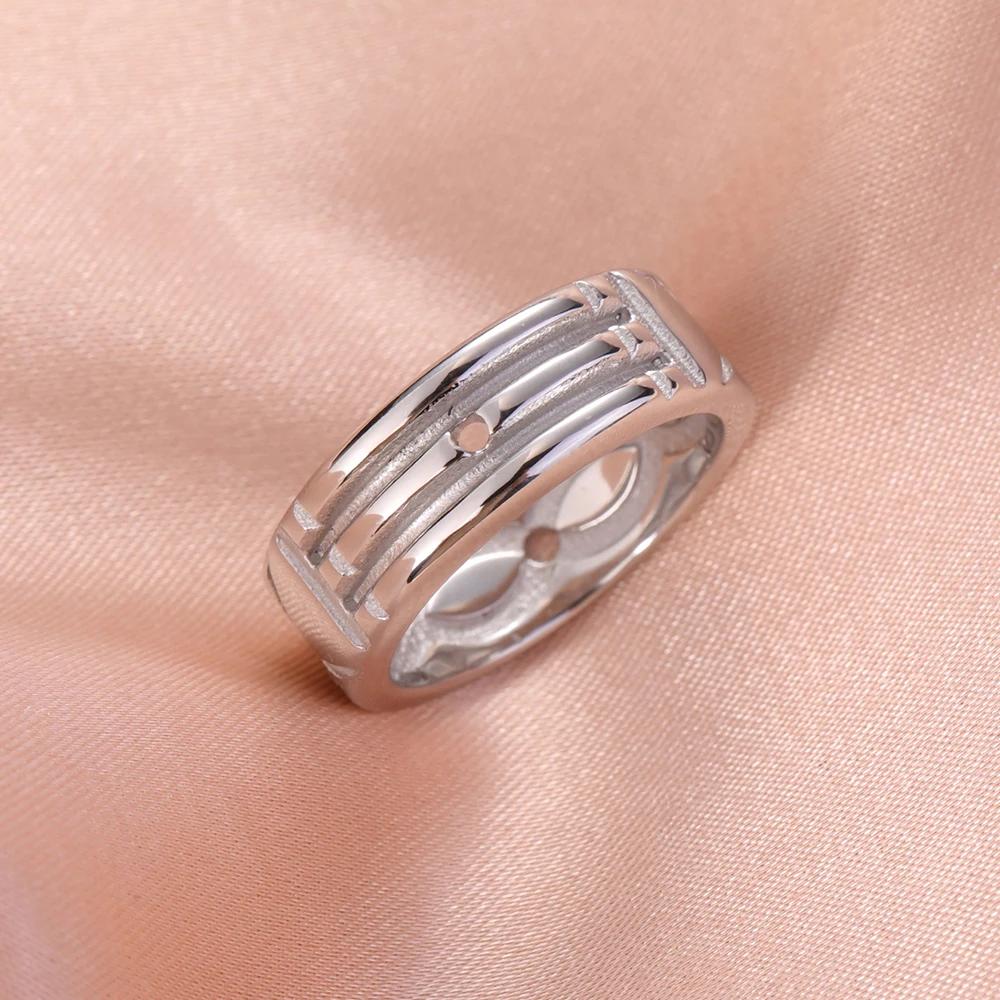 Acciaio Inossidabile Skyrim Anello di Atlantide Uomo Donna Moda Minimalista Anelli per Coppia Fedina Gioielli per Anniversario Regalo Vendita all'Ingrosso