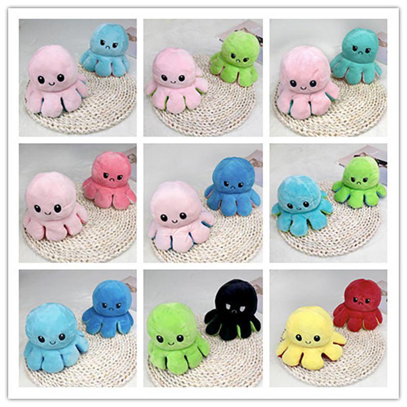 Adorable Double-sided Flip Reversible Octopus Plush Toy For Kids Soft And Cuddly Marine Life Stuffed Animal