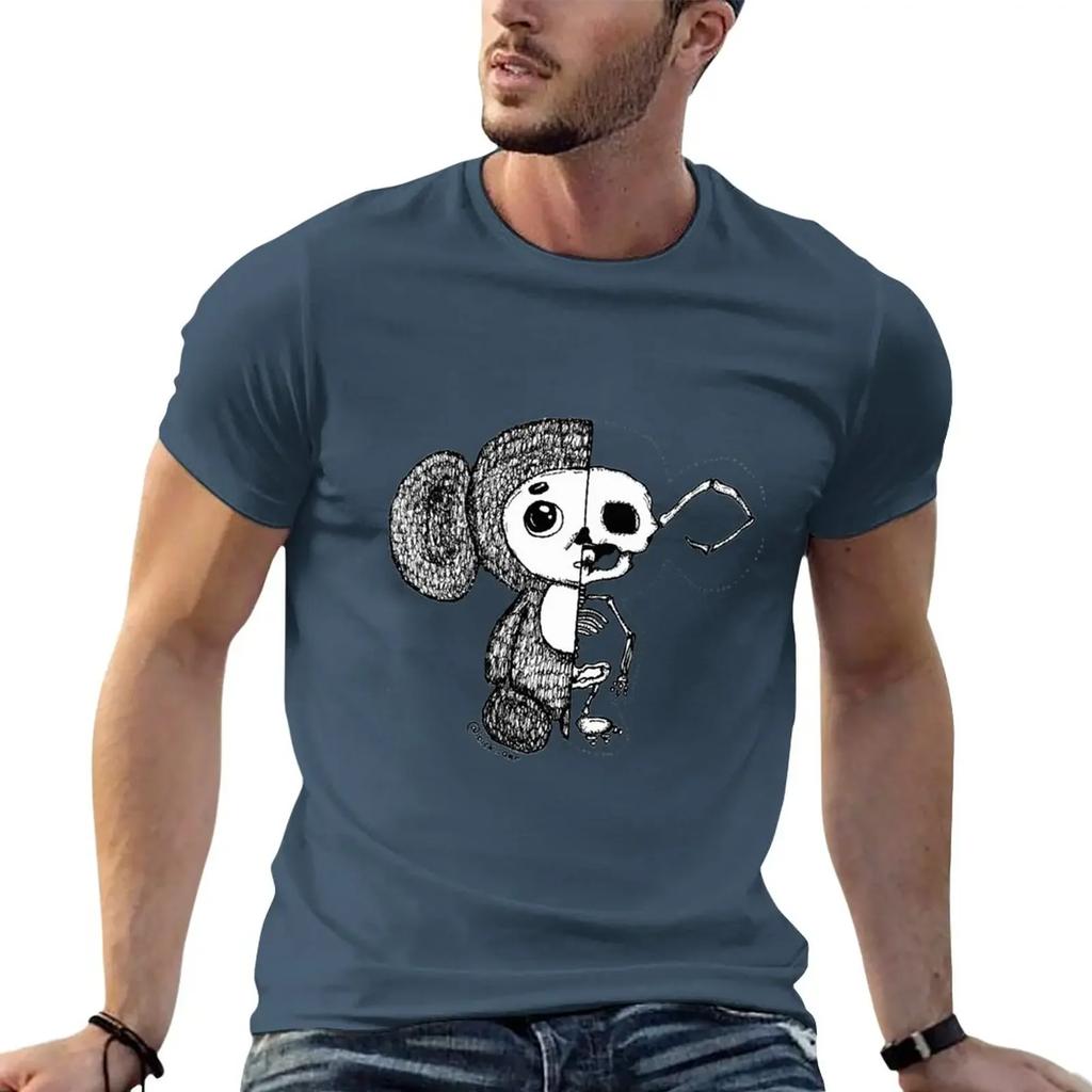 Cheburashka and inner beauty T-Shirt summer clothes cute tops Blouse black t-shirts for