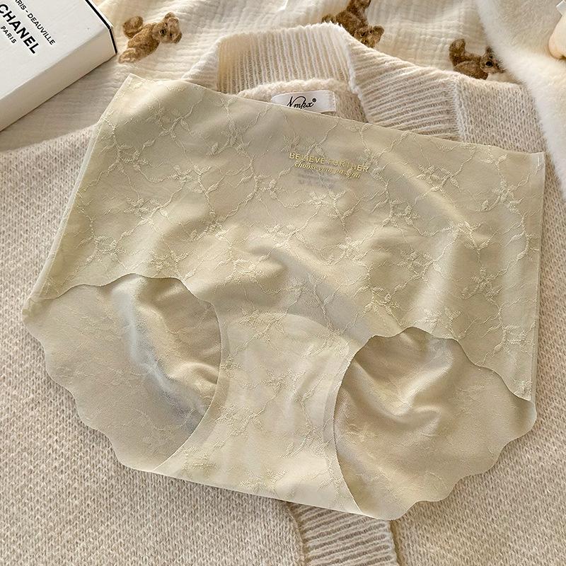 Big Size Girls Spring and Summer Lace Pure Cotton 10A Bacteriostatic Extended Crotch No Marks Briefs