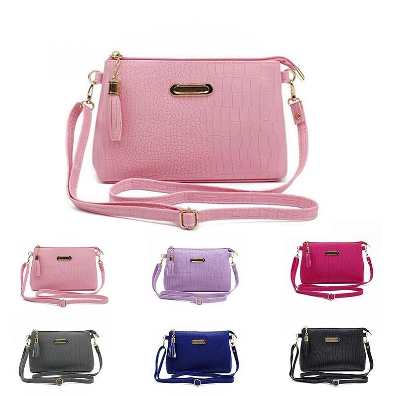 Mini bolso de hombro para mujer, bolsos de mensajero dulces cruzados de diseñador con borlas