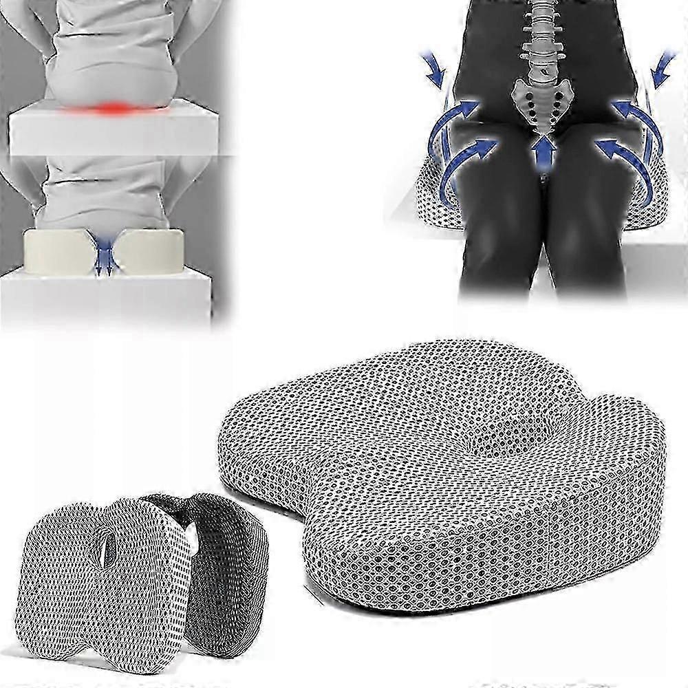 Memory Foam Seat Cushion for Office Chairs - Relieves Tailbone Pain and Improves Posture