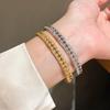 Copper Zirconia Embellished Bangle Fashion Jewelry For Office Wear