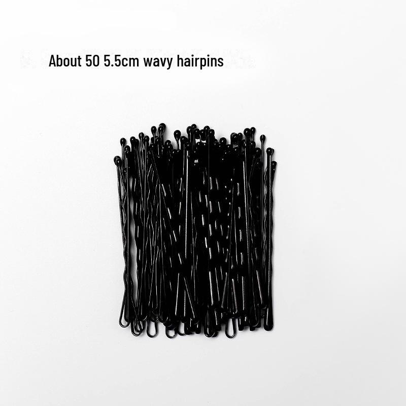 U-Shaped Black Hairpin for Fixing Bangs & Small Clips