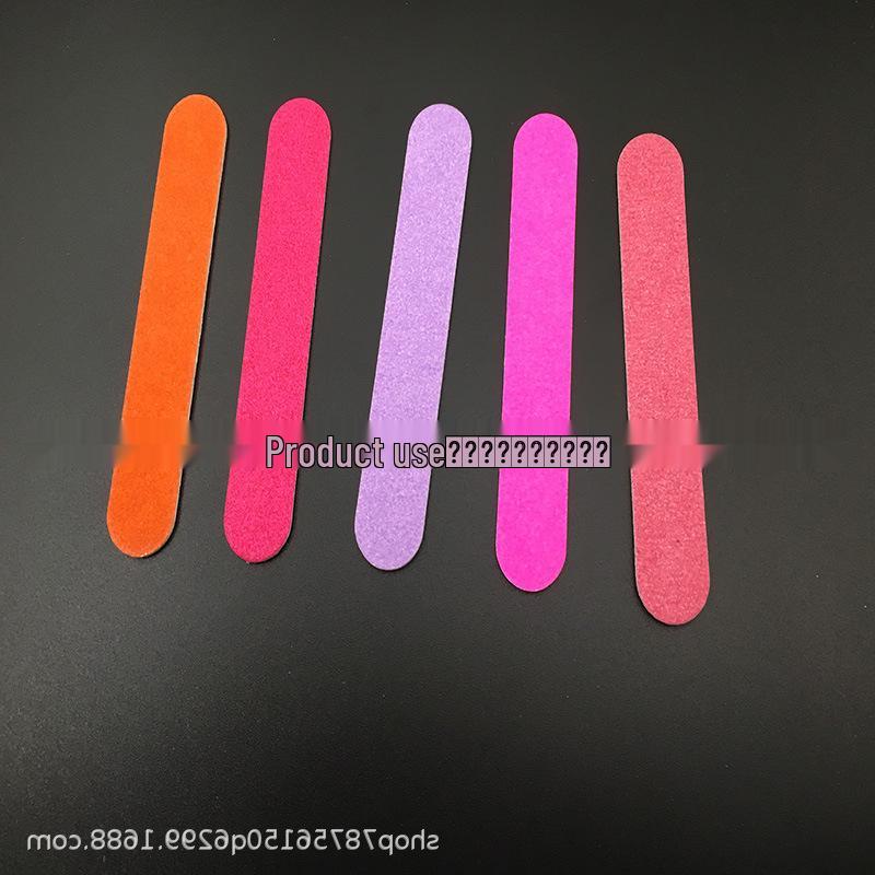 Nail File Manicure Tool: Dual-Sided Coarse & Fine Sandstrip, 5 Colors, Shapes Nails