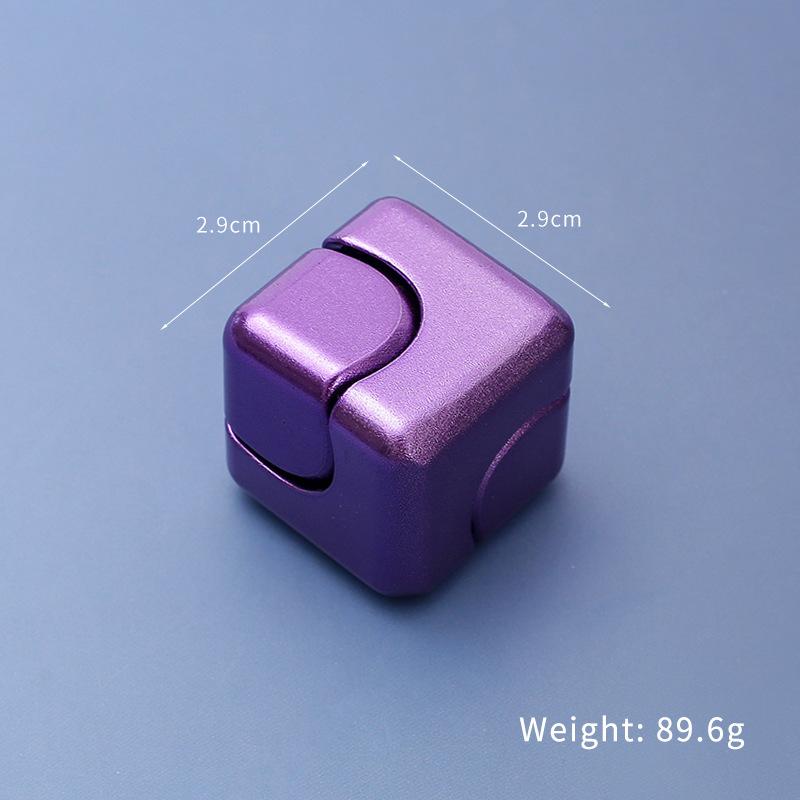 Alloy Cube Spinner Fingertip Gyroscope Fidget Anti Stress Toys Adult Office Home Travel Portable Stress Reliever Toys Xmas Gifts