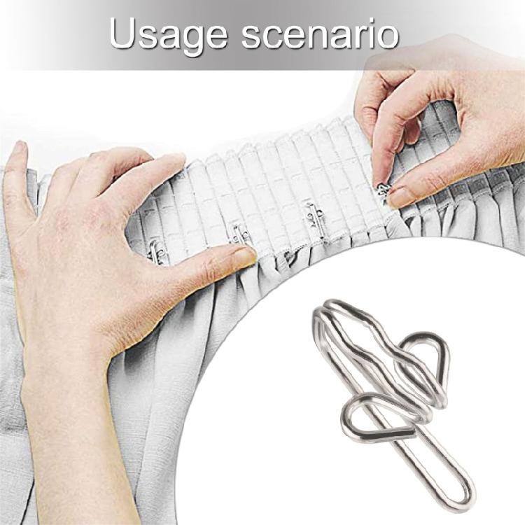 30pcs Sturdy Metal Drapery Hook High Performances Support Curtains Portable for Homemakers and Interior Designers