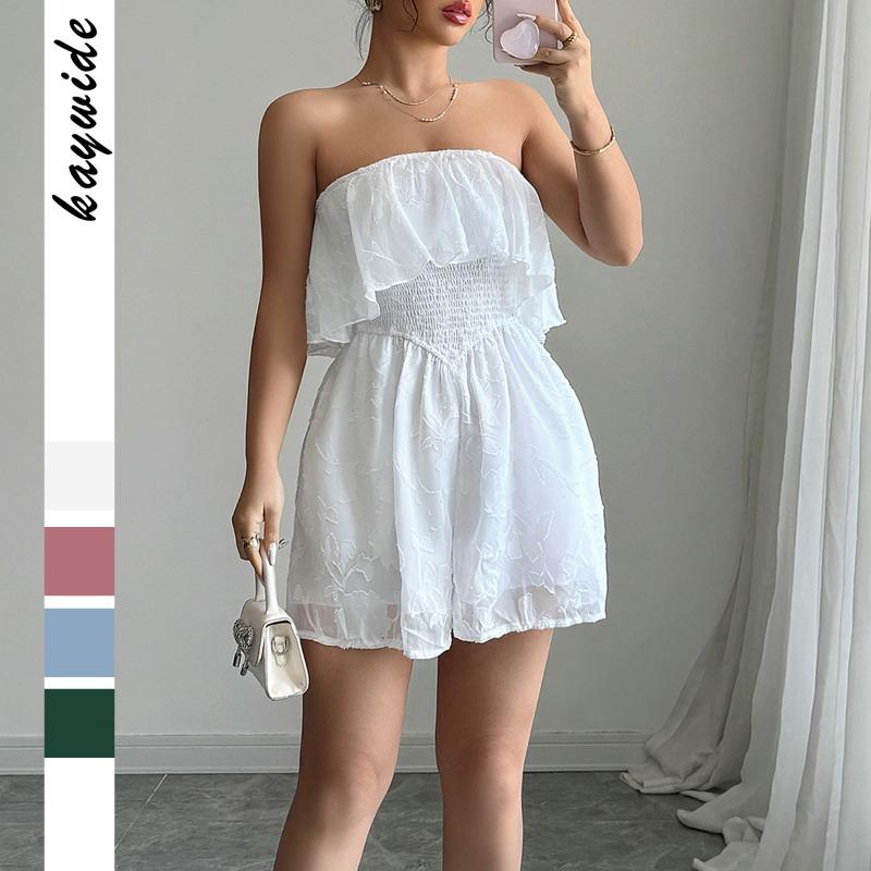 Elegant and Refined Style Strapless Jumpsuit Women's Spring and Summer